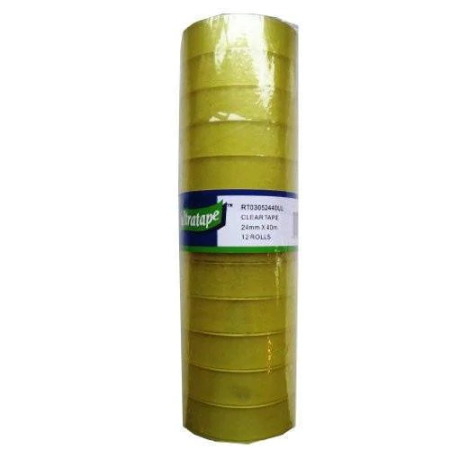 Picture of Ultratape 24mm x 40m Clear Sticky Tape Pack of 12 Rolls.
