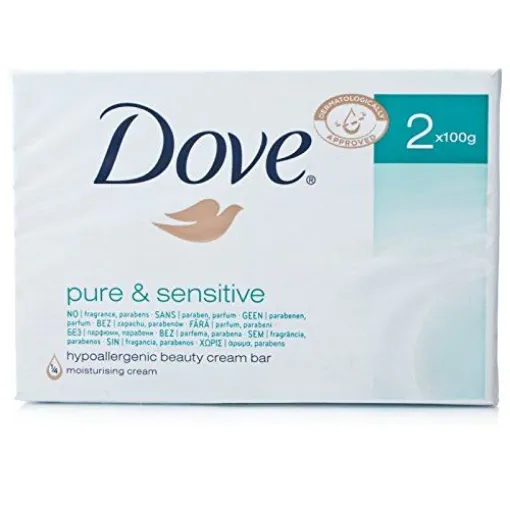 Picture of Dove Pure And Sensitive Skin Soap Bar 2 x 100g 